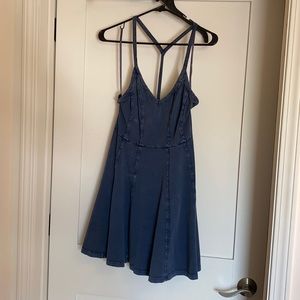 BDG blue strappy racer back sundress